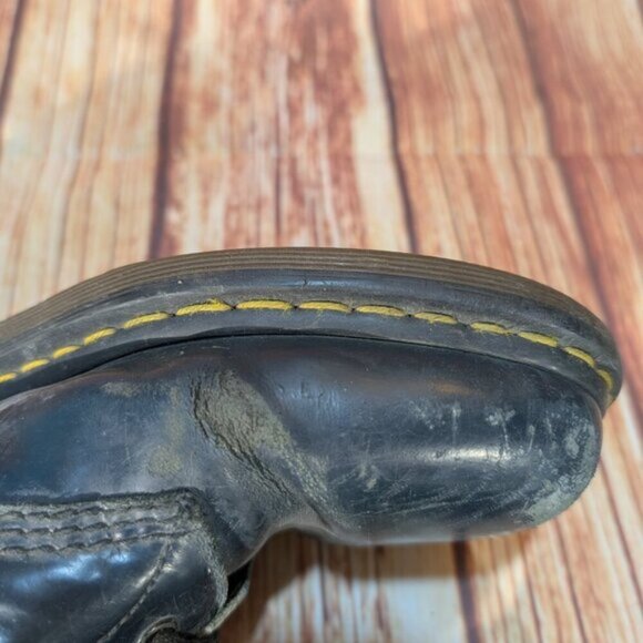 Dr. Martens Dark Green Blue The Original Leather Lace-Up Mid-Calf Boots Size 10 - Picture 10 of 11